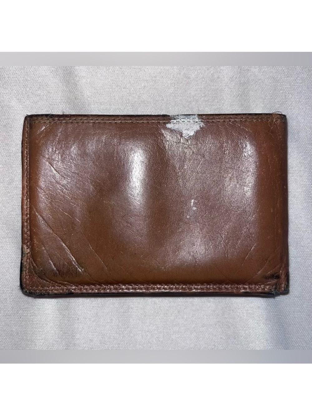 VINTAGE Remo Tulliani Thin Light Brown (Caramel) Soft Leather Bifold Wallet